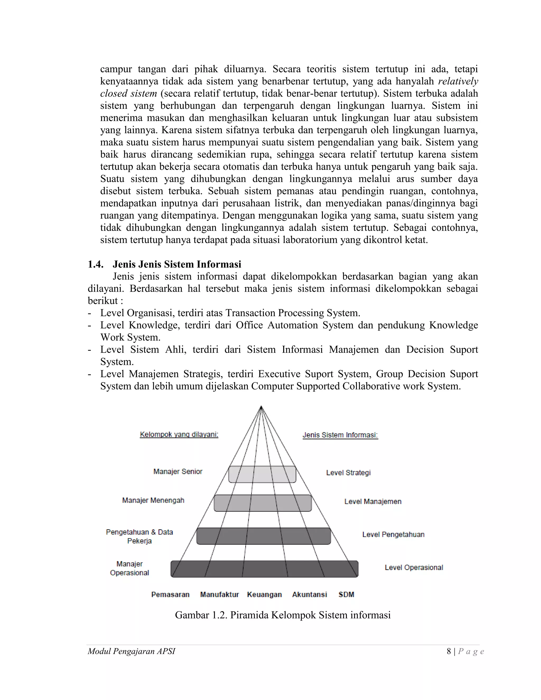 Modul pengajaran analisa perancangan sistem informasi | PDF