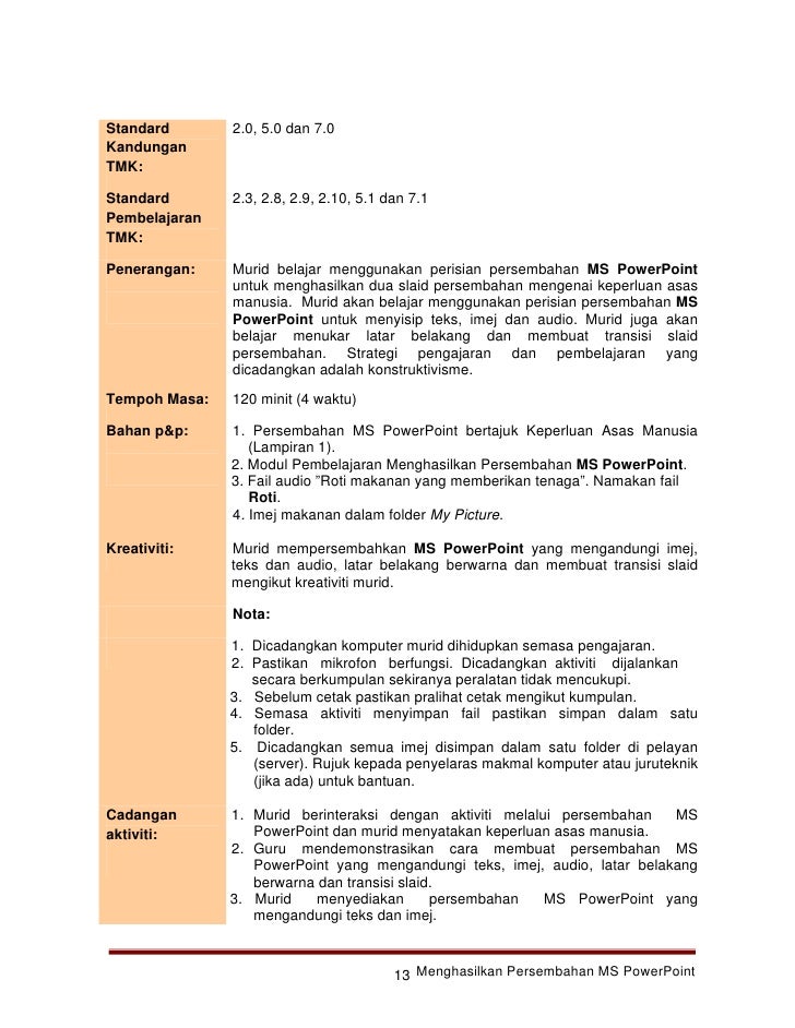 Modul pengajaran dst tmk thn 2 sk
