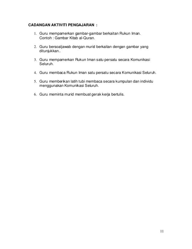 Modul pengajaran pendidikan islam thn 1