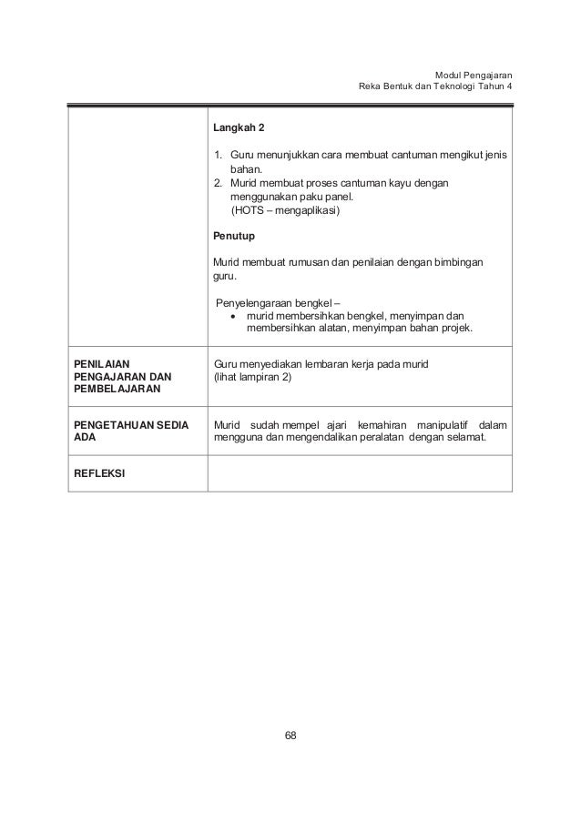 MODUL PENGAJARAN RBT TAHUN 4 (TERBARU) DSKP