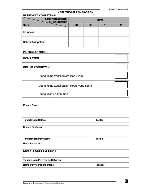 Modul pentaksiran pm