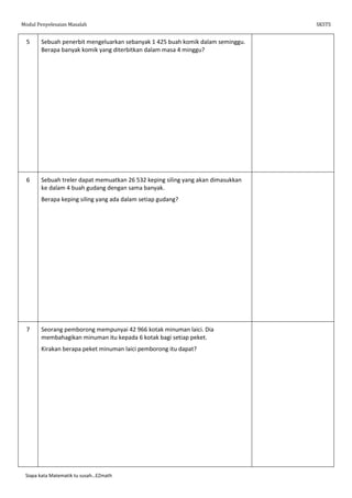 Modul Penyelesaian Masalah Matematik 2