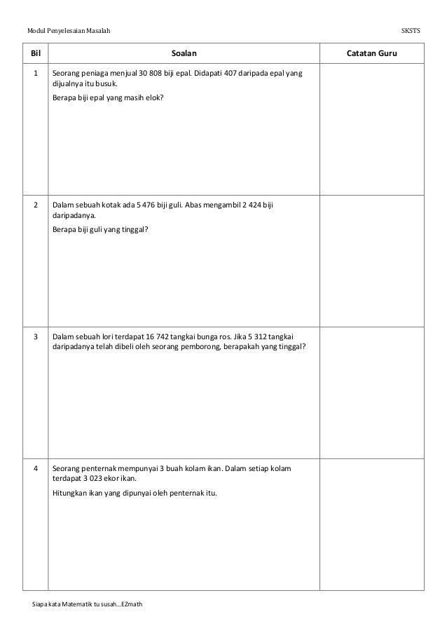 Modul penyelesaian masalah matematik 2