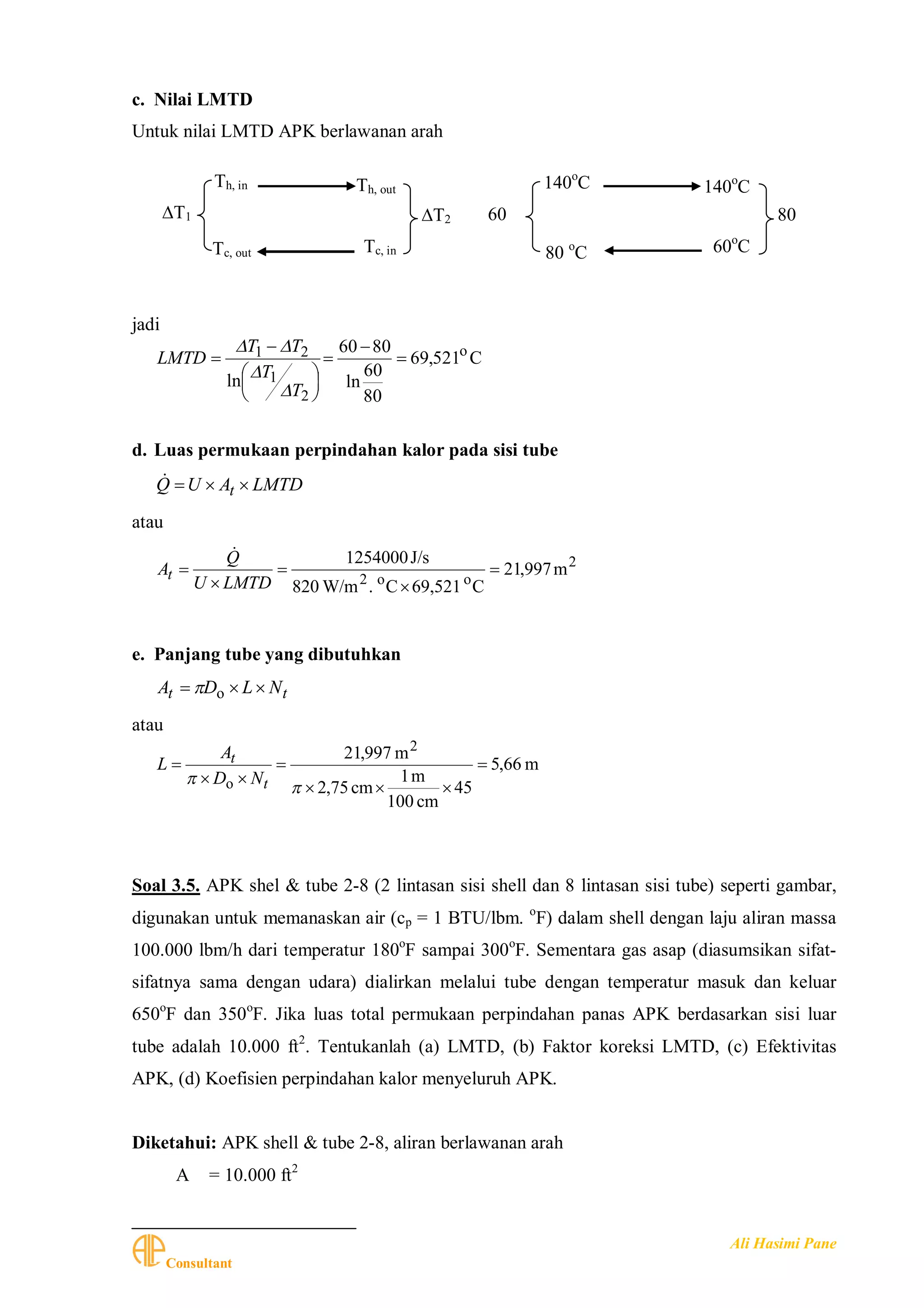 Modul Penyelesaian Soal Alat Penukar Kalor | PDF