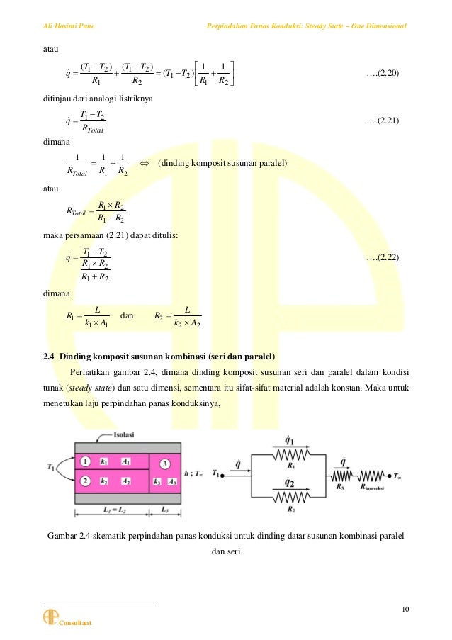 Modul perpindahan panas konduksi steady state one dimensional