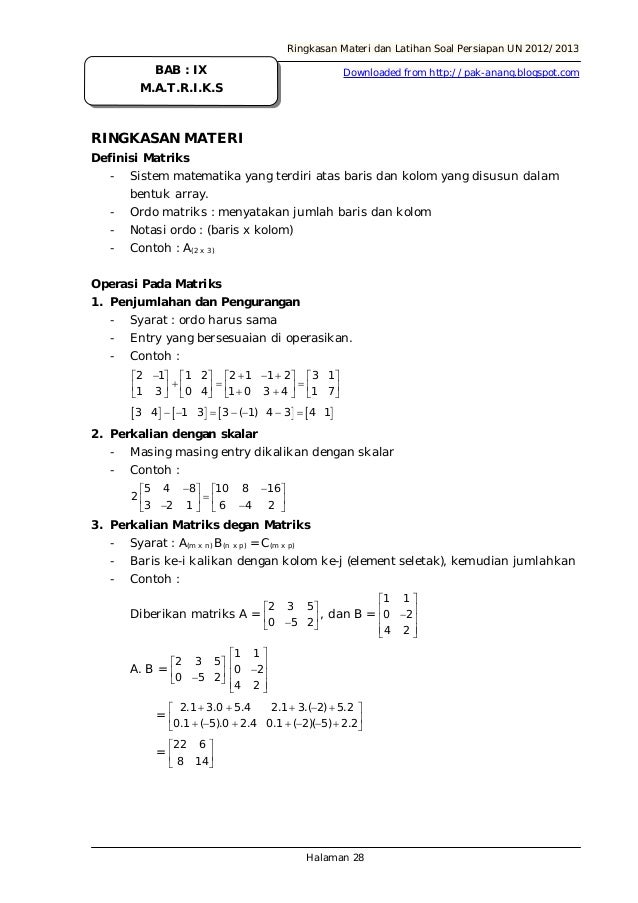 Modul Persiapan Un Matematika Smk 2013 Revised
