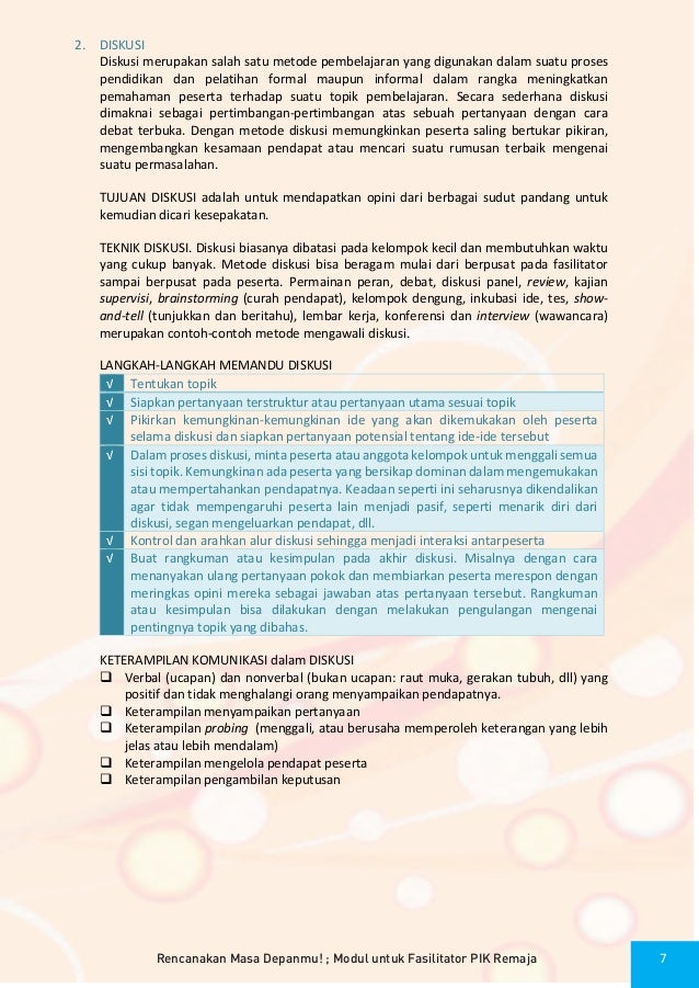 Modul Pusat Informasi Konseling Remaja Pik R Bkkbn Program Priorita