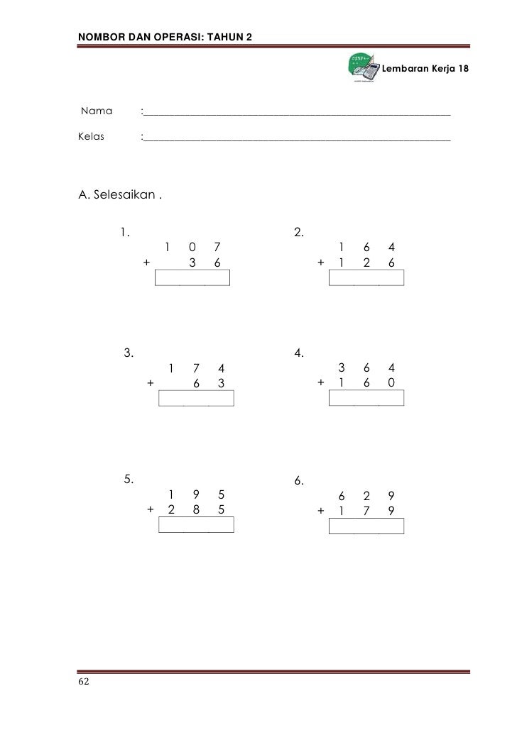 Modul pn p matematik nombor dan operasi thn 2a