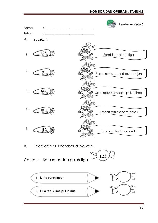 Modul pn p matematik nombor dan operasi thn 2a