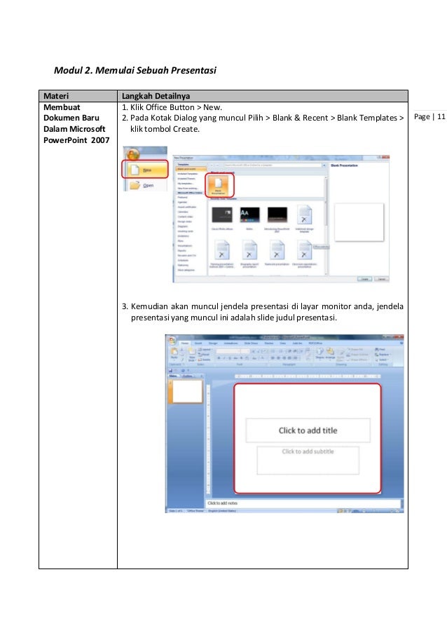 Modul Pembelajaran Power Point 2007 - Update Sekolah