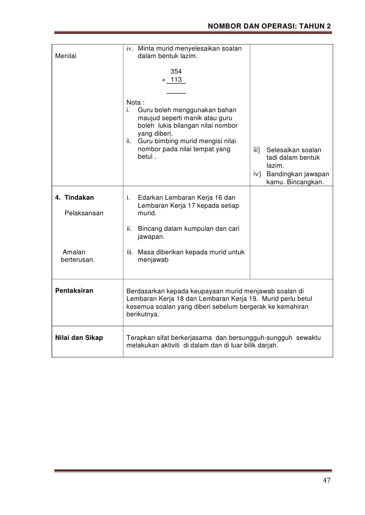 Modul p&p matematik nombor dan operasi thn 2