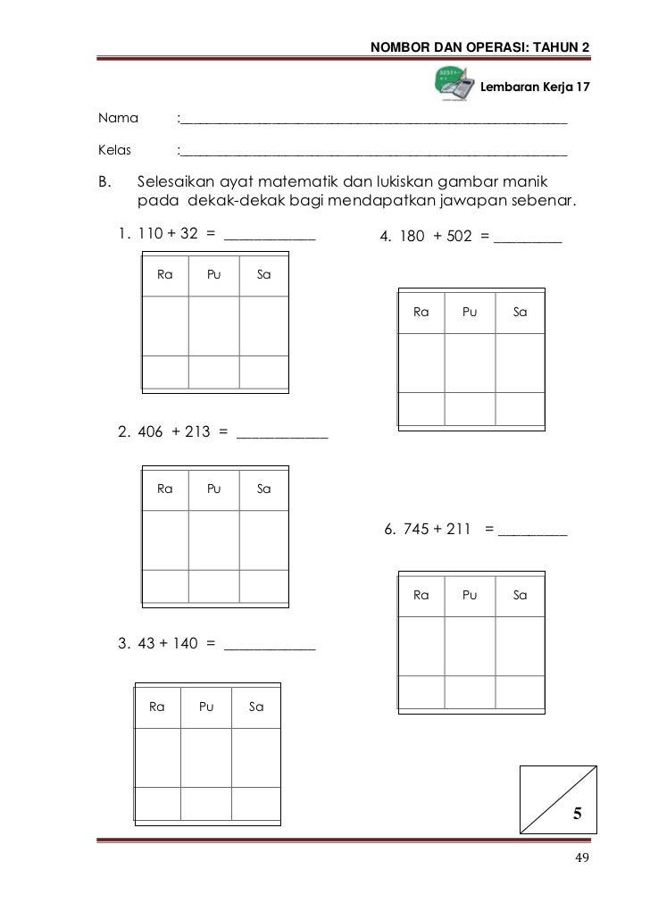 Modul p&p matematik nombor dan operasi thn 2