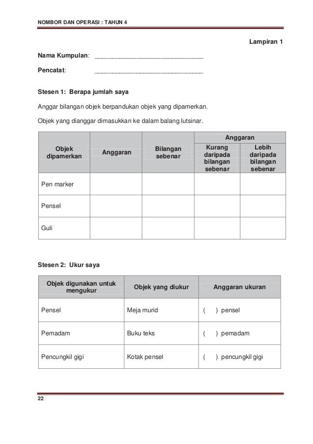 Modul p&p mate thn 4