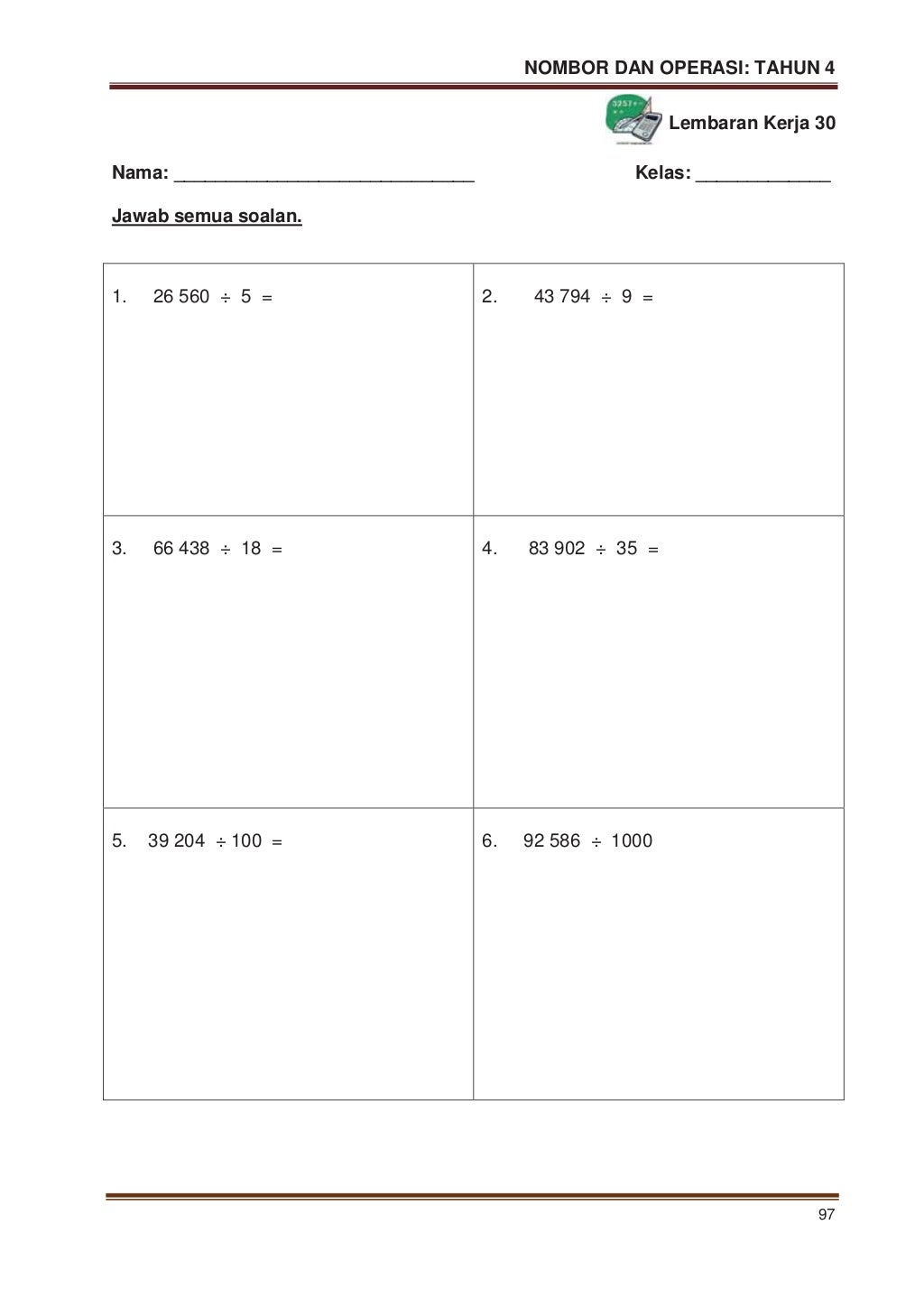 MODUL PDP MATEMATIK TAHUN 4 KSSR