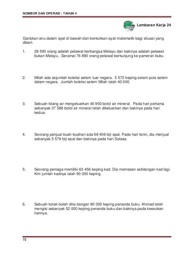 Contoh Soalan Nilai Digit - Kecemasan y