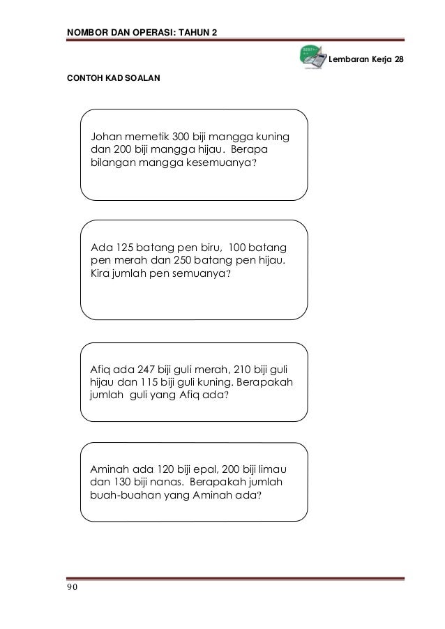Modul p&p nombor dan operasi tahun 2 Modul p&p nombor dan operasi tahun 2
