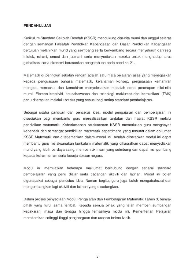 Modul p&p nombor dan operasi tahun 3