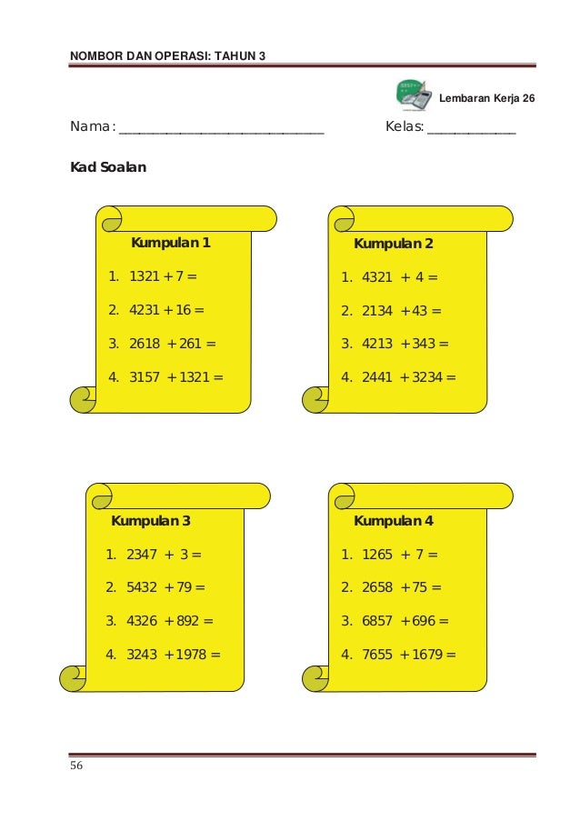 Modul p&p nombor dan operasi tahun 3 sk