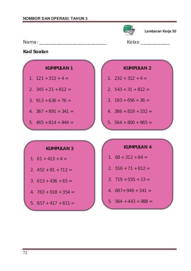 Modul p&p nombor dan operasi tahun 3 sk