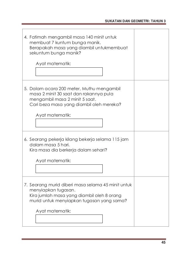 Modul P P Sukatan Dan Geometri Tahun 3