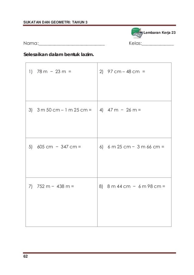 Modul p&p sukatan dan geometri tahun 3