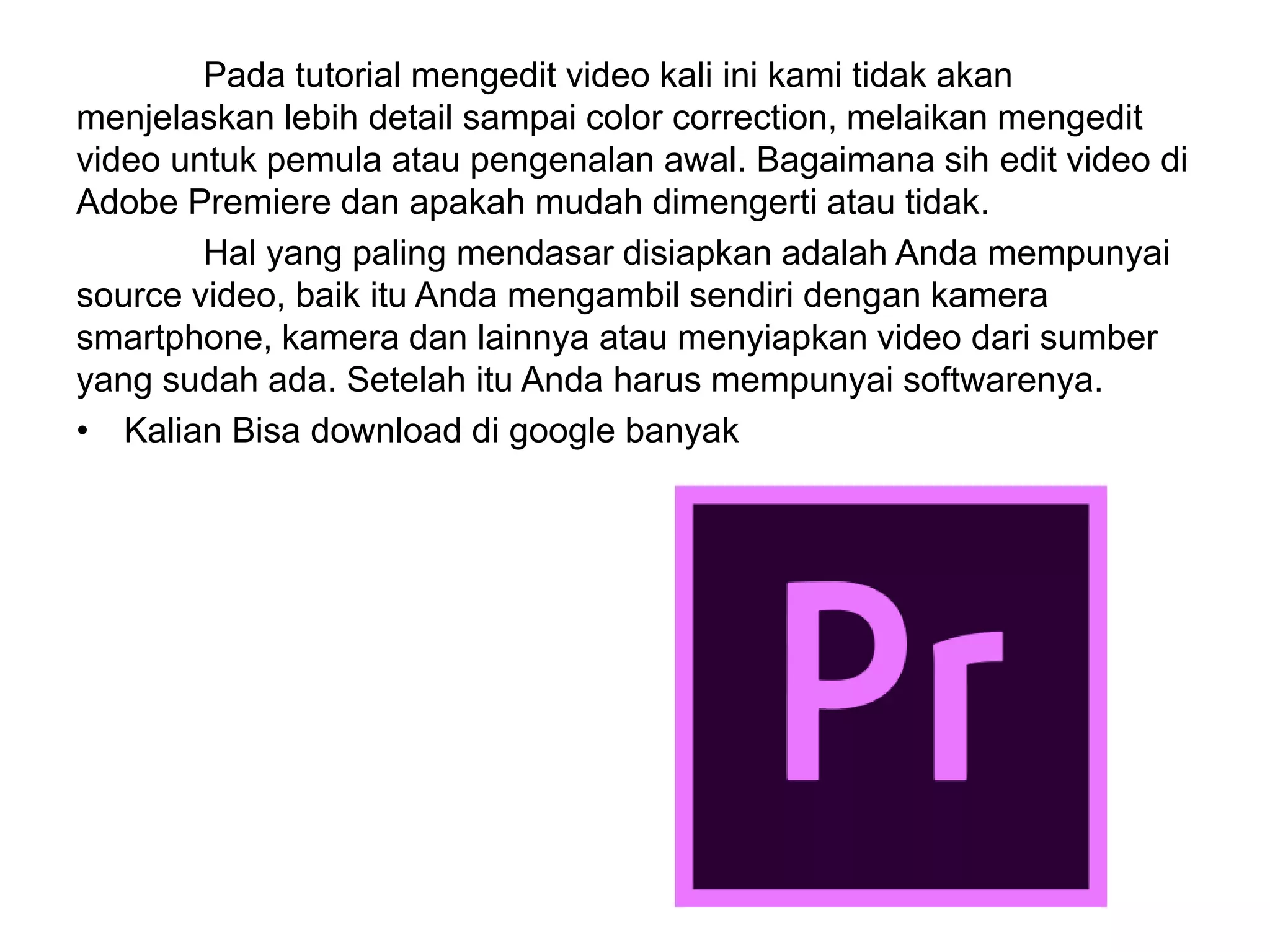 Modul Praktek Cara Editor Video Untuk Pemula Di Adobe Premiere Pro CC ...