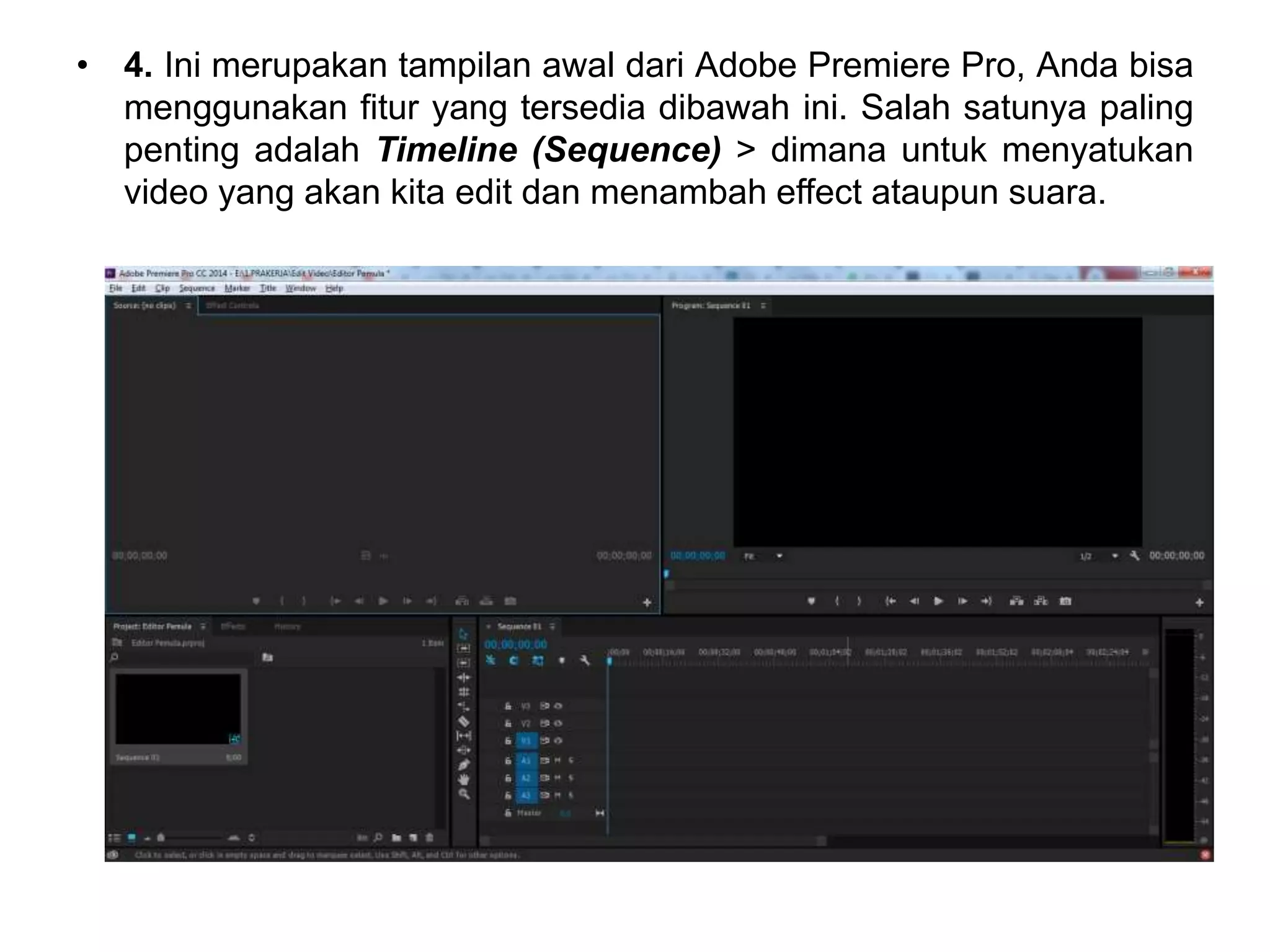 Modul Praktek Cara Editor Video Untuk Pemula Di Adobe Premiere Pro CC ...