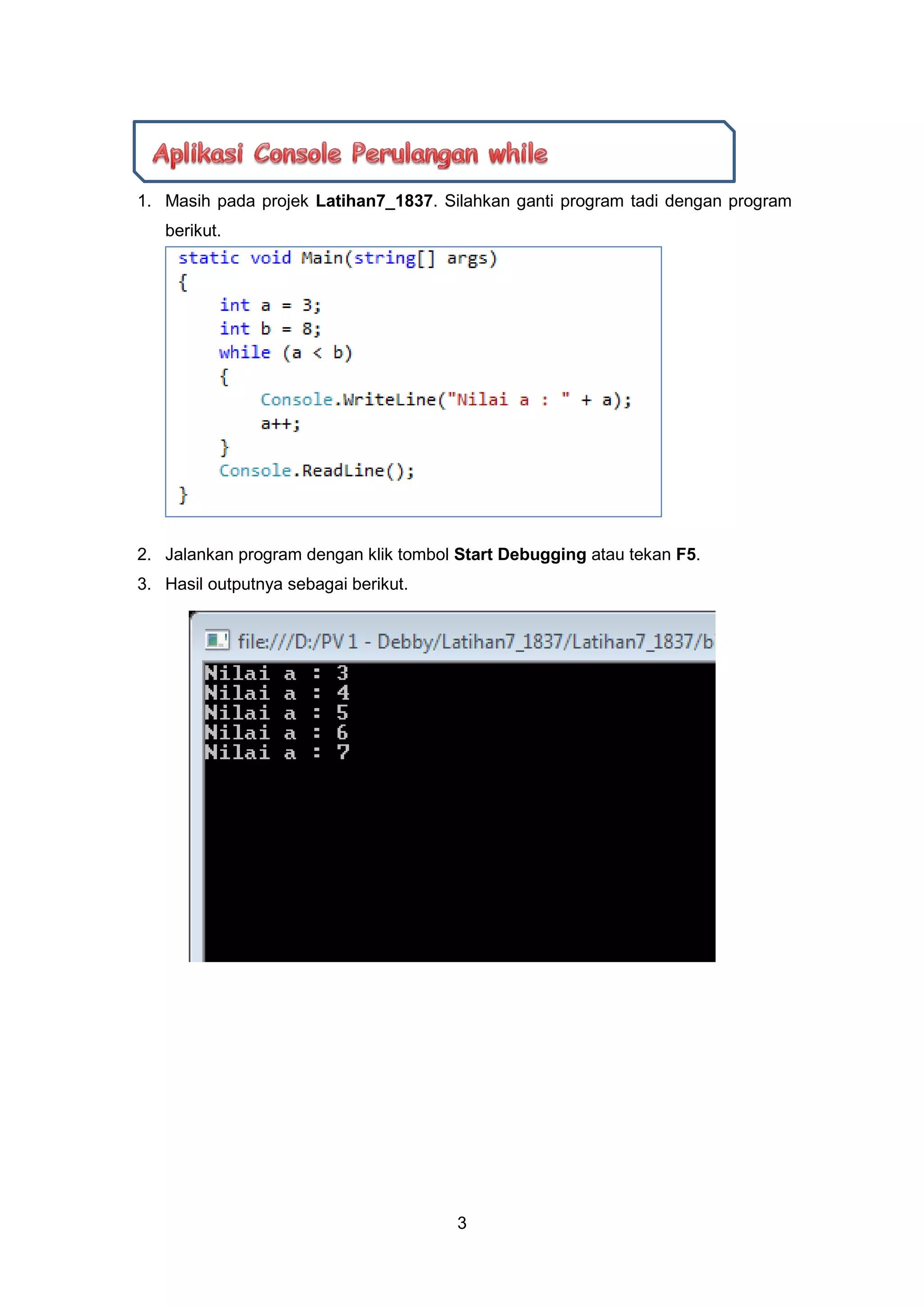 Modul Praktikum 5 - Pemrograman Visual | PDF