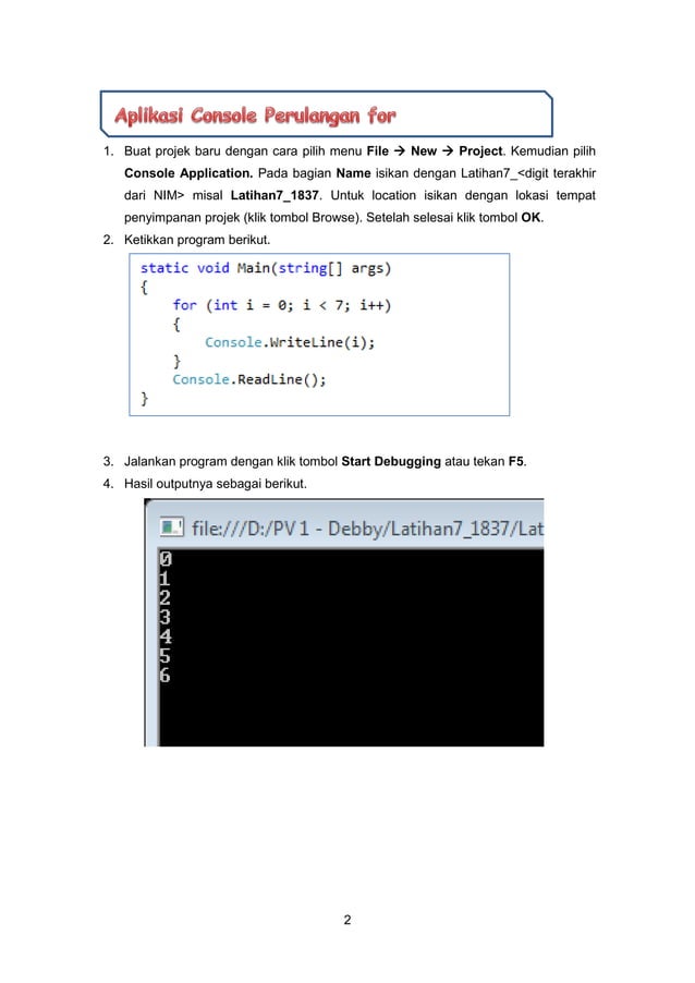 Modul Praktikum 5 - Pemrograman Visual | PDF
