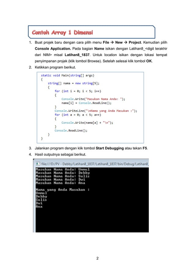 Modul Praktikum 6 - Pemrograman Visual | PDF