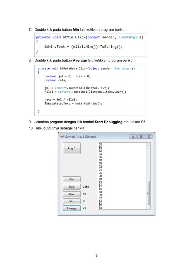 Modul Praktikum 6 - Pemrograman Visual | PDF