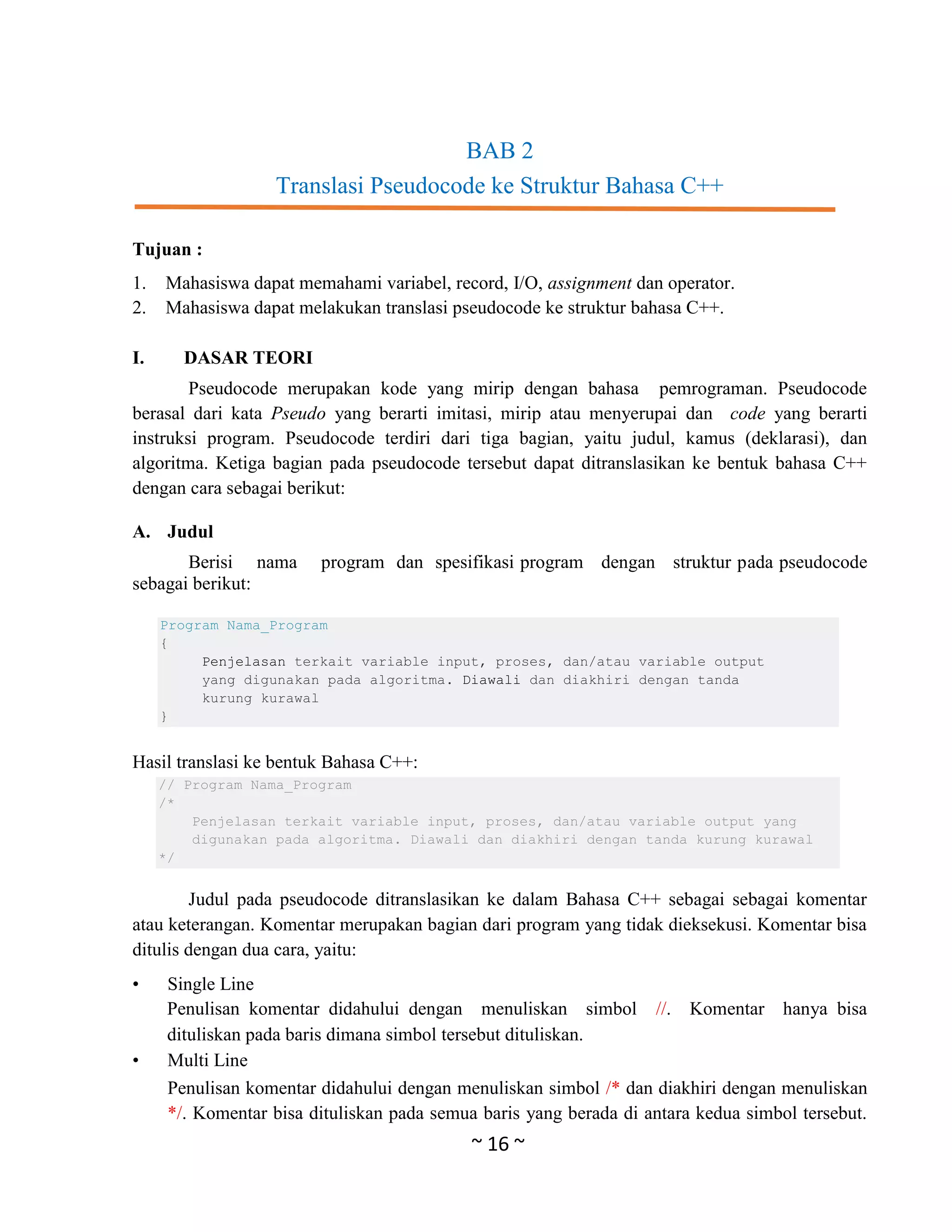[Module] algorithm and programming | PDF
