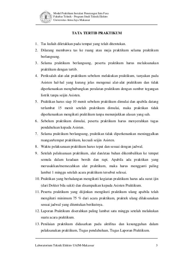 Modulpraktikum Dasar Instalasi Listrik