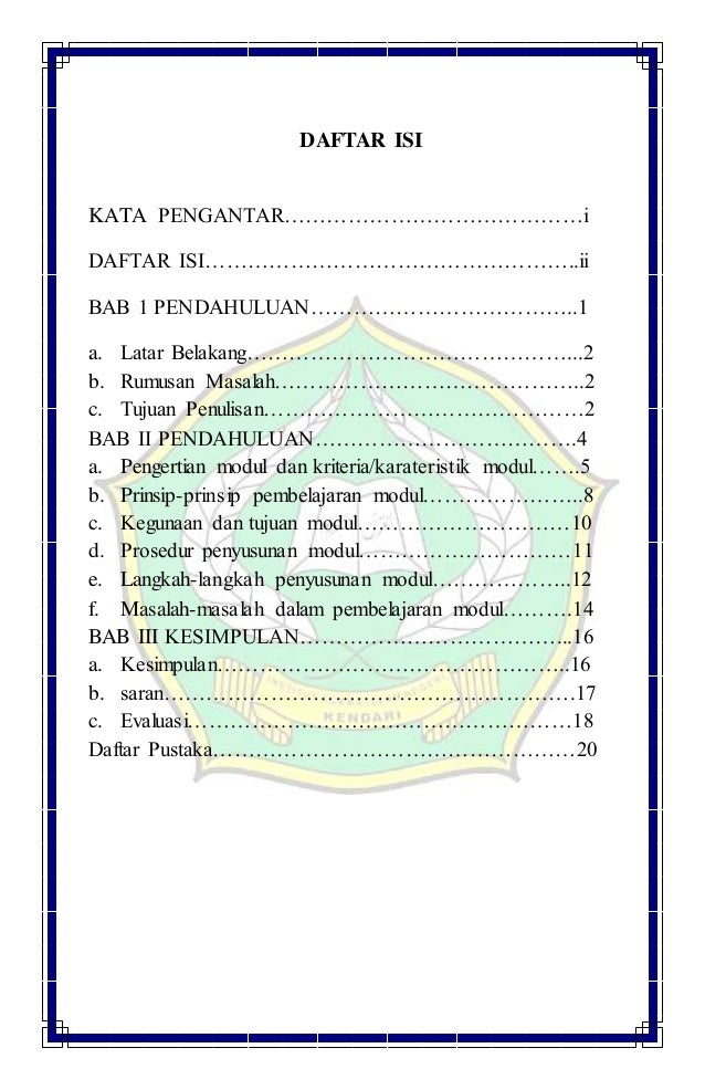 Modul Prosedur Pengembangan Modul Pembelajaran