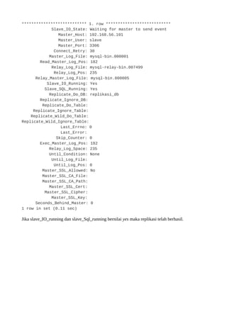 Modul Replikasi Database Mysql | PDF