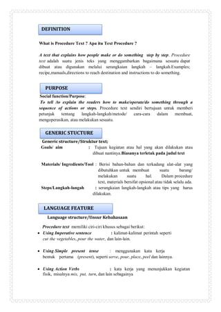 module pembelajaran teks procedure kelas xii | PDF