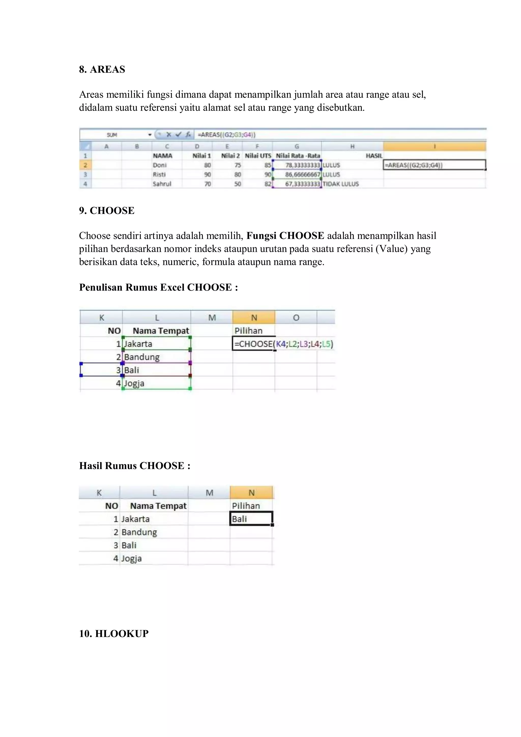 Modul Rumus Rumus Excell Dan Cara Penggunaannya Pdf