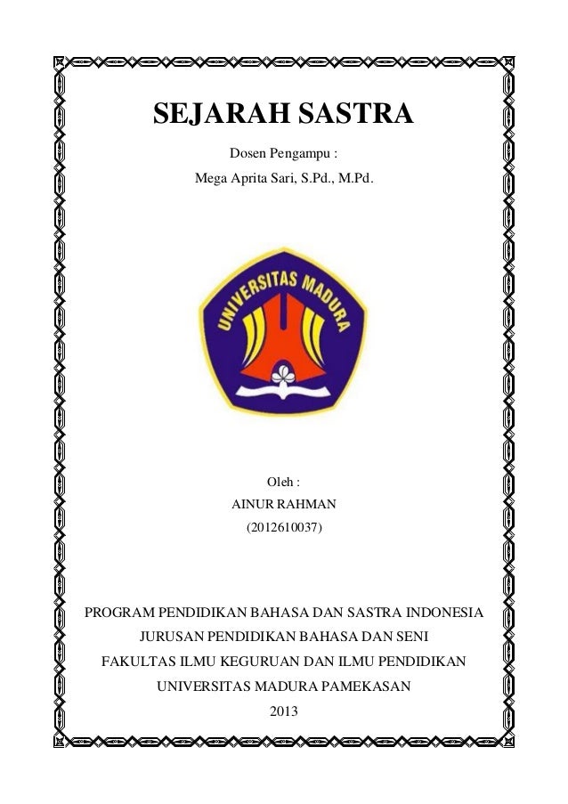 Modul Sejarah Sastra Indonesia