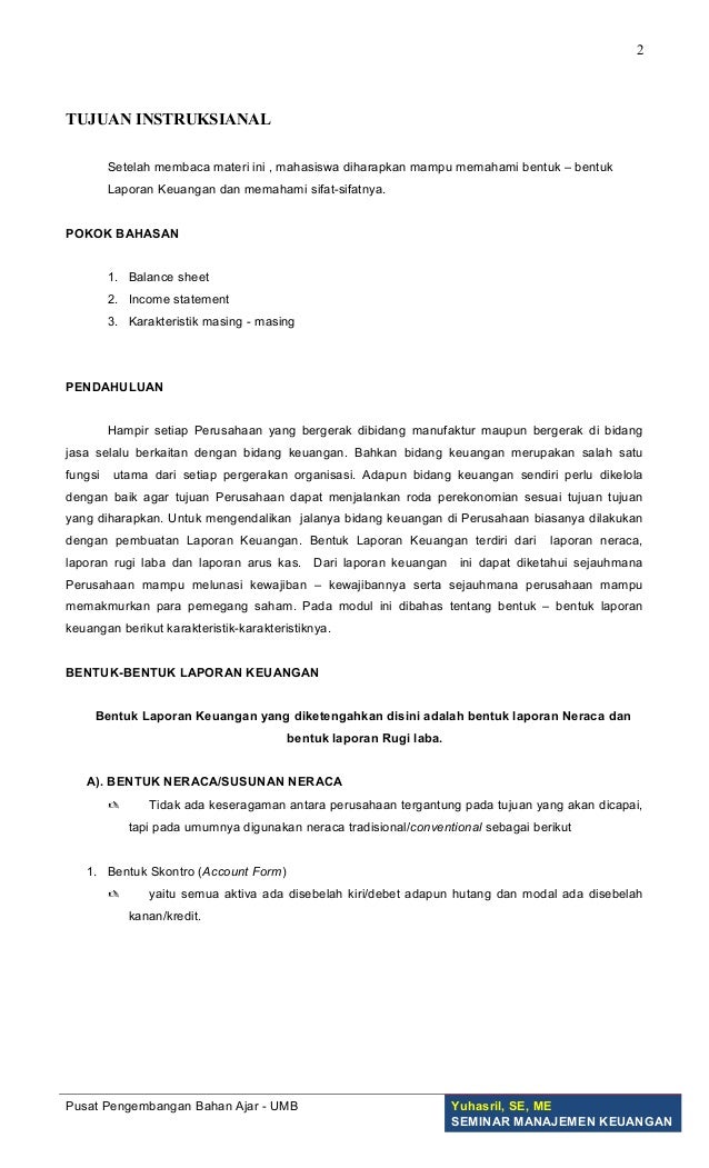 Modul Seminar Manajemen Keuangan