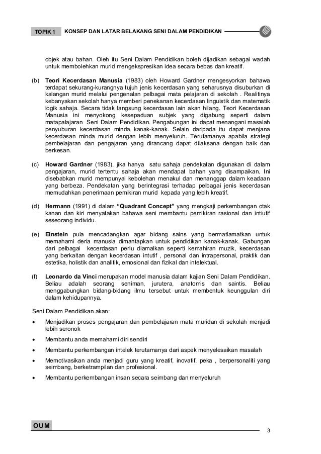 Modul Seni Dalam Pendidikan Modul Seni Dalam Pendidikan