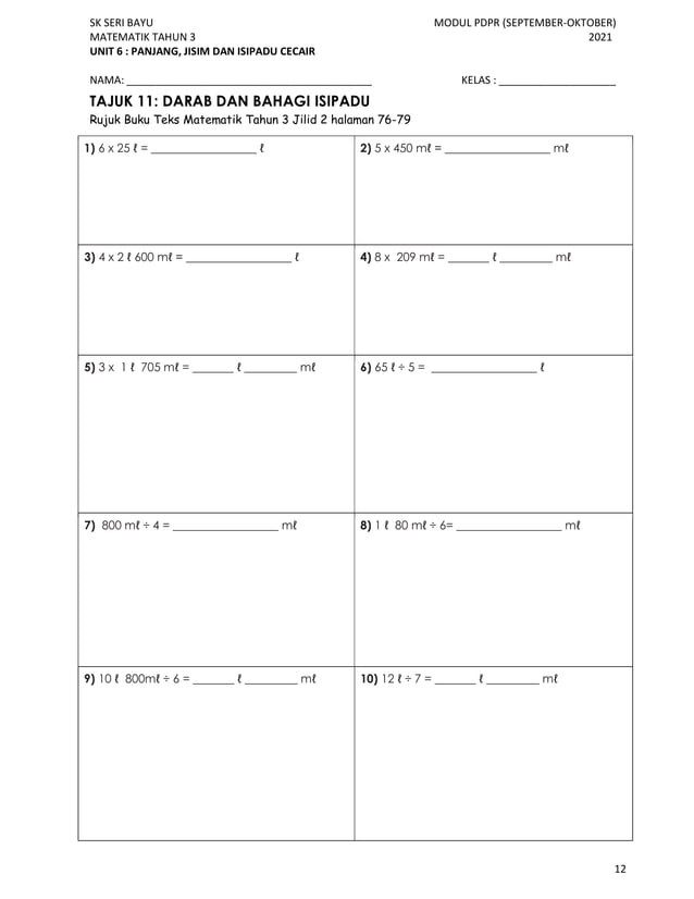 Modul sept okt tahun 3 | PDF