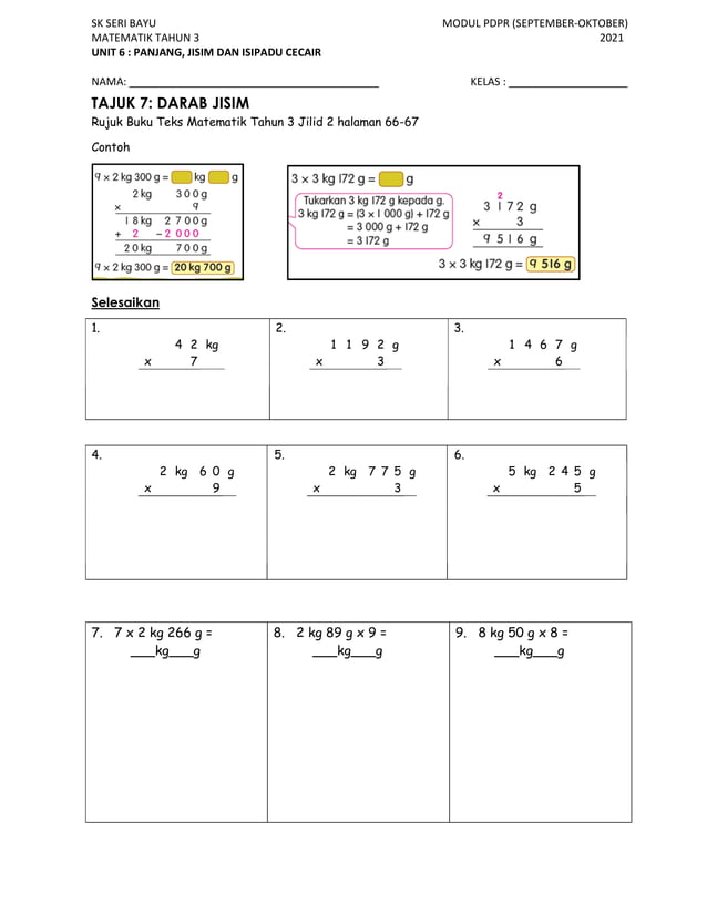 Modul sept okt tahun 3 | PDF