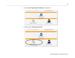 65
Manual Pengguna e-Prestasi Version 1.0
2. Paparan Senarai Tugas Yang Perlu Dilakukan akan dipaparkan
3. Klik pada tugasan Penetapan Semula JPKP
 