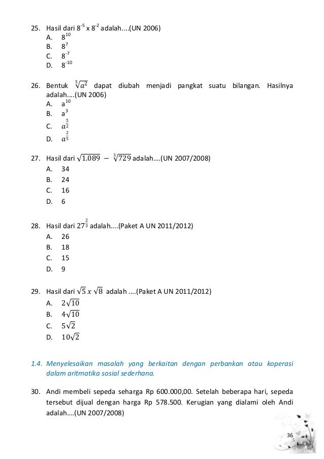 Panduan Persiapan UN 2013 Matematika SMP