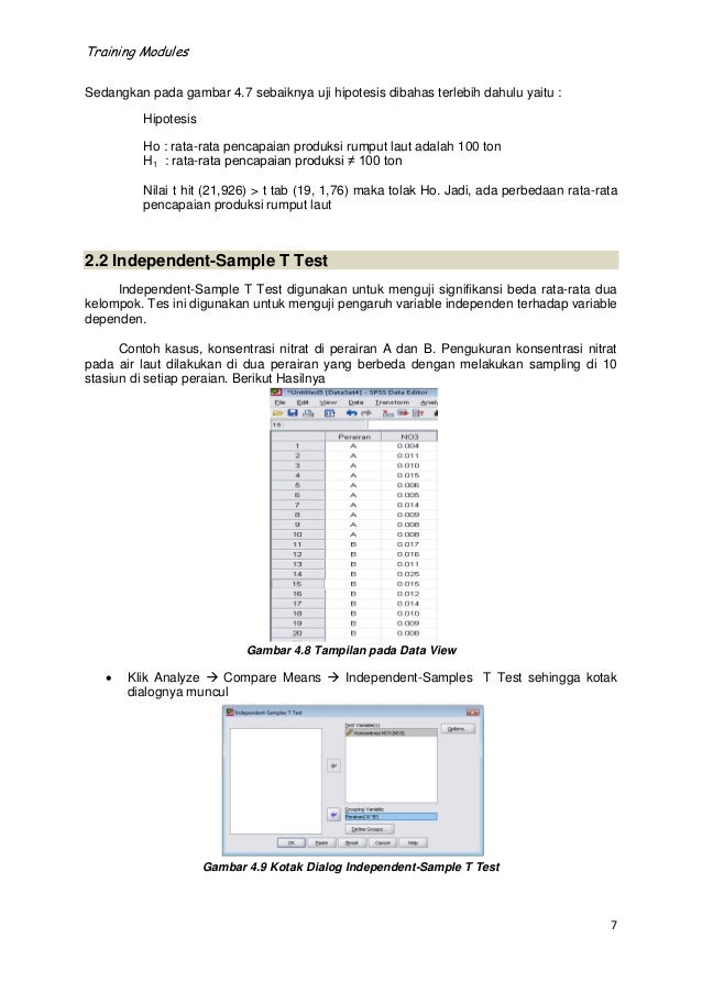 Modul statistik spss