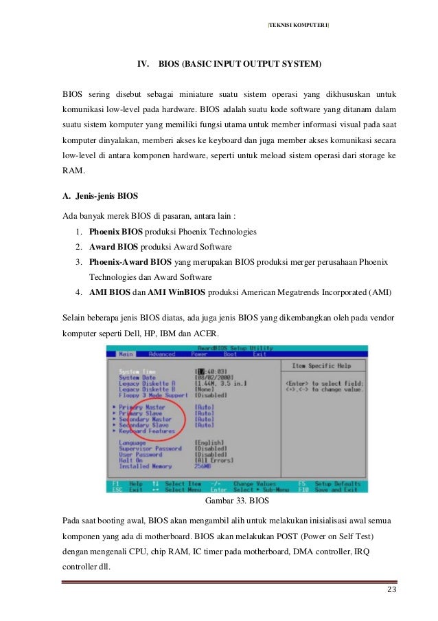 Modul Teknisi Komputer Kursus
