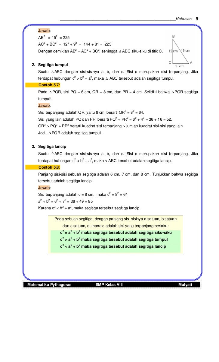 Modul theorema pythagoras mulyati