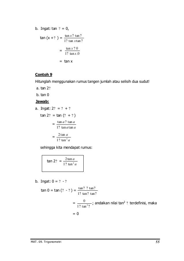 Modul Trigonometri Susunan Drs Mega Teguh B M Pd