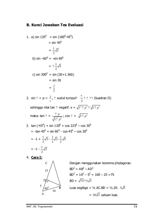 Modul Trigonometri Susunan Drs Mega Teguh B M Pd Modul Trigonometri Susunan Drs Mega Teguh B M Pd