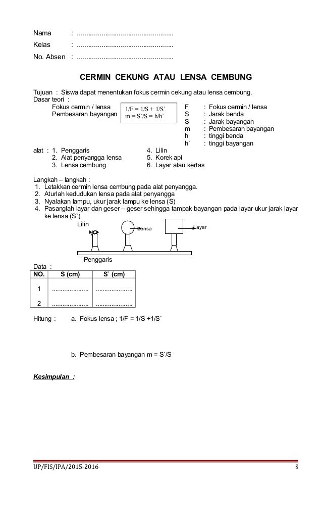 Modul Ujian Praktik Fisika Kelas Xii Sma Ipa